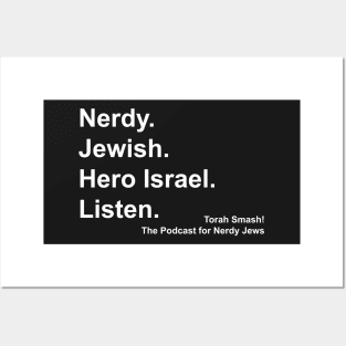 Torah Smash. Listen. (white text) Posters and Art